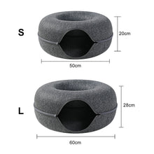 Load image into Gallery viewer, Peek-A-Boo Donut Shaped Cat Bed - 50% OFF Today Only