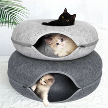Load image into Gallery viewer, Peek-A-Boo Donut Shaped Cat Bed - 50% OFF Today Only