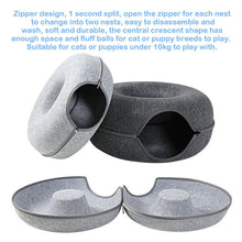 Load image into Gallery viewer, Peek-A-Boo Donut Shaped Cat Bed - 50% OFF Today Only