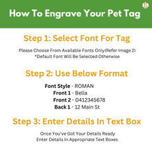 Load image into Gallery viewer, PinkyPaws Aluminium Pets ID Tag

