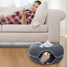 Load image into Gallery viewer, Peek-A-Boo Donut Shaped Cat Bed - 50% OFF Today Only
