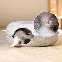 Load image into Gallery viewer, Peek-A-Boo Donut Shaped Cat Bed - 50% OFF Today Only
