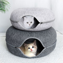 Load image into Gallery viewer, Peek-A-Boo Donut Shaped Cat Bed - 50% OFF Today Only
